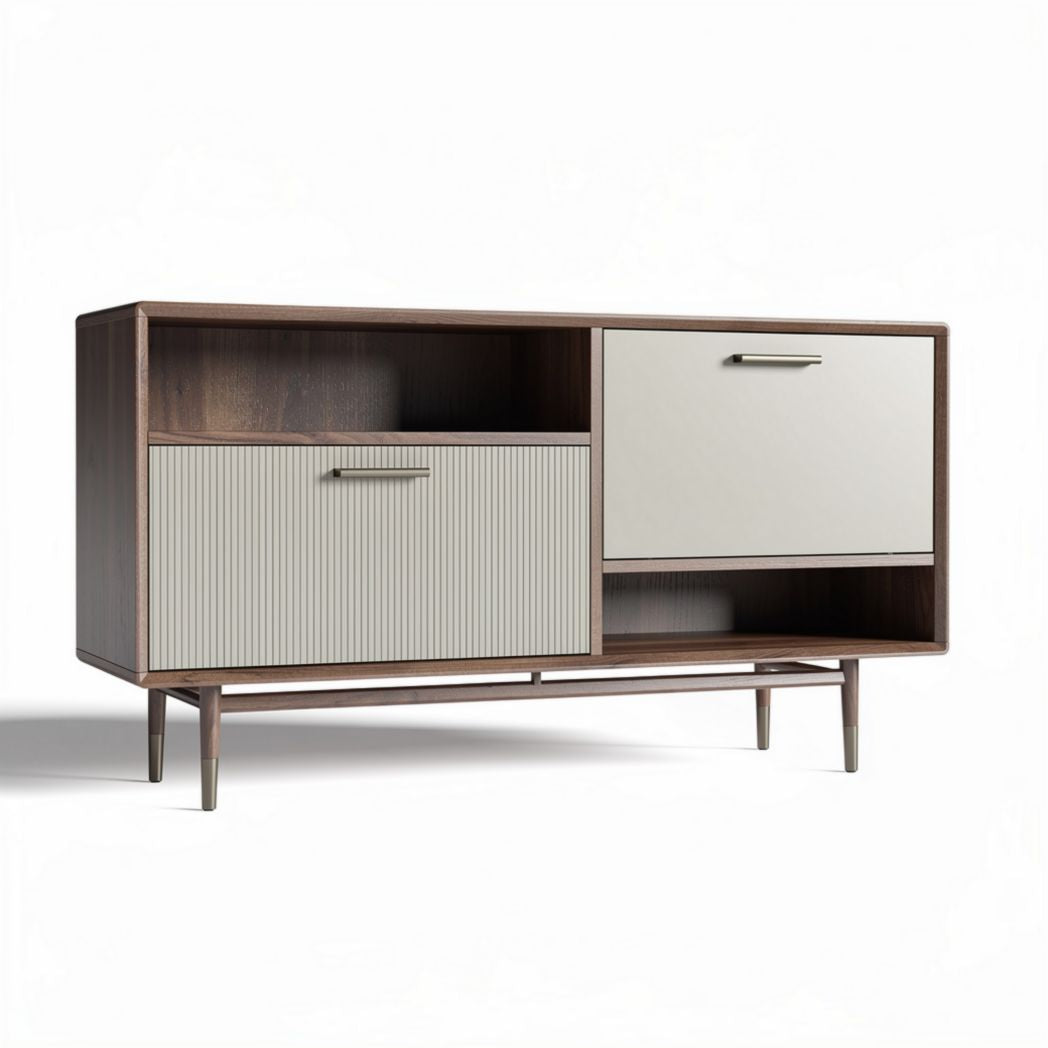 Stolik kawowy w stylu skandynawskim z drewna i płyty MDF - 150 x 40 x 70cm