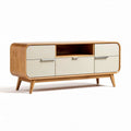 Stolik kawowy w stylu skandynawskim z drewna i płyty MDF - 150 x 40 x 50cm