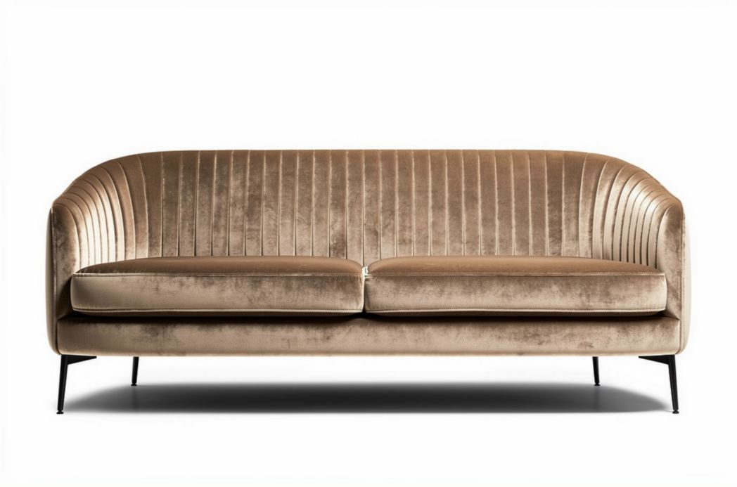 Sofa z tapicerowanego materiału do salonu - 200 x 90 x 75cm