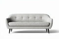 Sofa z tkaniny w kolorze szarym do salonu - 180 x 85 x 75cm