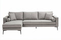 Sofa narożna z tkaniny w stylu skandynawskim - 220 x 90 x 85cm