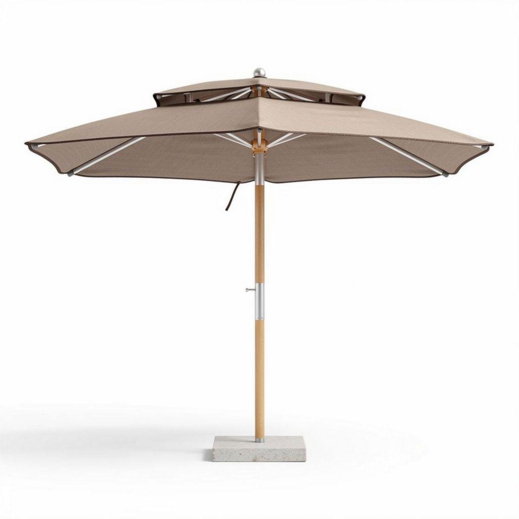 Parasolka ogrodowa z materiału wodoodpornego w przestrzeni zewnętrznej - 300 x 300 x 250cm
