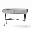 Stolik konsolowy z dwoma szufladami do wnętrz nowoczesnych z metalu i płyty MDF - 100 x 50 x 75cm